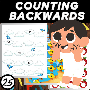 Preview of Counting Backwards Mastery Worksheets - MASTERING NUMBERS PDF