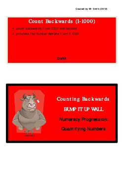 Preview of Counting Backwards (NUMERACY PROGRESSION BUMP IT UP WALL)