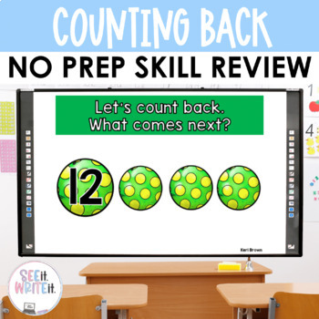 Preview of Counting Backwards from 20 Interactive PowerPoint