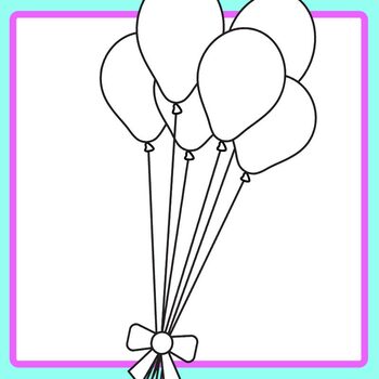 balloon bunch coloring pages