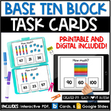 Counting Base Ten Blocks | Math Printable Task Cards | Boom Cards