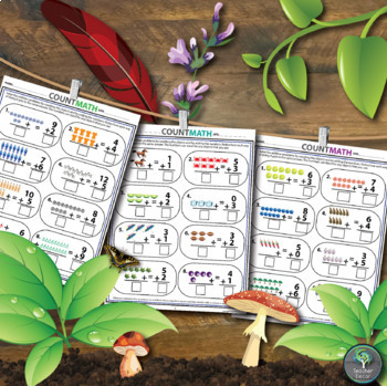Preview of Counting & Basic Adding Special Education Addition Worksheets with Pictures