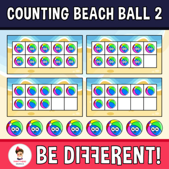 Preview of Counting Beach Ball Clipart 2