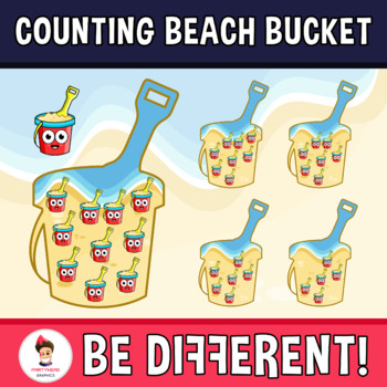 Preview of Counting Beach Bucket Clipart