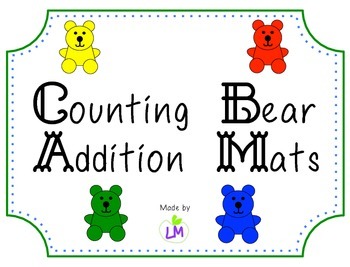 Pre school Kindergarten Laminated Bundle Counting Bears Learning Mats