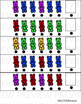 Counting Bear Pattern Strips by The Wonderful World of PreK | TPT