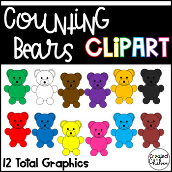 Counting Bears {Clipart for Commercial Use} by Chelsea Schoeck | TpT