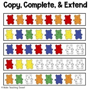 Counting Bears Pattern Cards - AB, ABB, AAB, AABB, & ABC Patterns