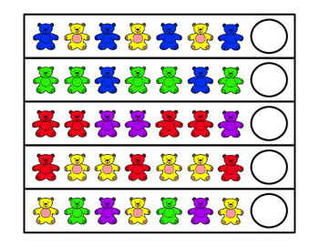 Counting Bears Pattern Strips by Alaina McClanahan | TpT