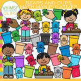 Counting Bears and Cups Math Manipulatives Clip Art