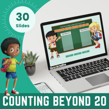Preview of Counting Beyond 20 Interactive Digital Activities for Kindergarten