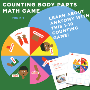 Preview of Counting Body Parts Math Game / Anatomy / Counting Activities Numbers 1-10