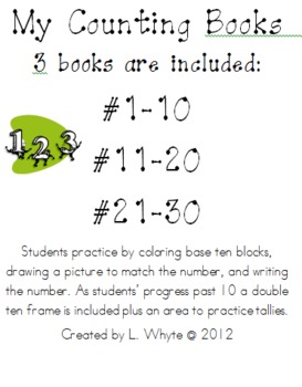 Preview of Counting Books Numbers 1-30