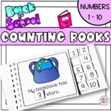 Counting Books for numbers 1 to 10 - Back to School