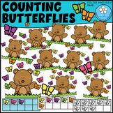 Counting Butterflies Clipart with Ten Frames