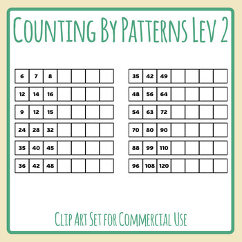 Counting By Patterns Level 2 Complete The Pattern Clip Art Set Commercial Use