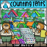 Counting Camping Tents Clip Art Set