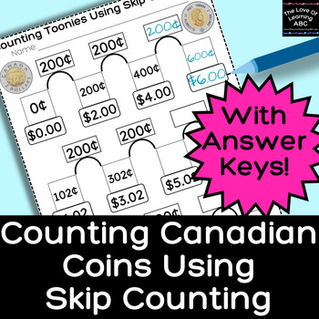 Preview of Counting Canadian Coins Using Skip Counting and Addition for Elementary Students