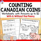 Counting Canadian Coins Worksheets