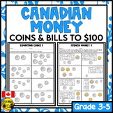Canadian Money to $100 | Paper Worksheets