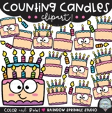 Counting Candles Clipart {birthday clipart}