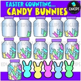 Counting Candy Bunnies Clip Art Set {Educlips Clipart}