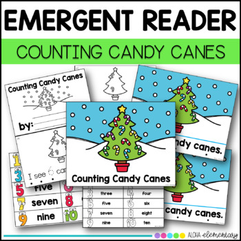 Preview of Counting Candy Canes December Emergent Reader