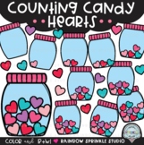 Counting Candy Hearts Clipart