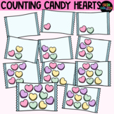 Counting Candy Hearts Clipart - Valentine's Day Counting FREEBIE