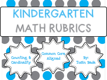 Preview of Counting & Cardinality Kindergarten Rubrics