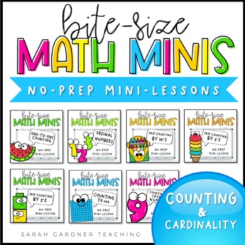 Preview of Counting & Cardinality | Math Mini-Lessons | BUNDLE
