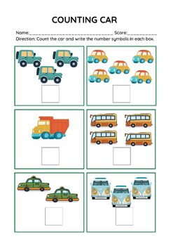 counting objects picture symbols
