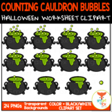 Counting Cauldron Bubbles Halloween Math Clip Art Commercial Use