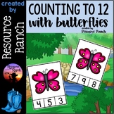 Counting Center and Book for Numbers 1-12 with Butterflies