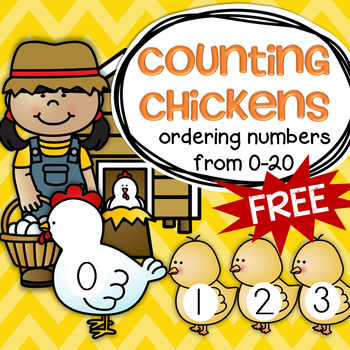 Preview of FARM Counting Chickens 0-20 FREE