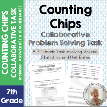 Preview of Counting Chips - A Statistics, Volume, and Unit Rates Collaborative Task 