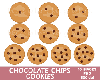 Preview of Counting Chocolate Chips Cookies Clip Art, Math, Numbers, Commercial Use