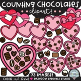 Counting Chocolates Clipart {valentine chocolates clipart}