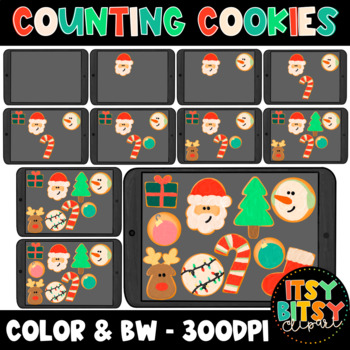 Preview of Counting Christmas Cookies Numbers Zero to Ten