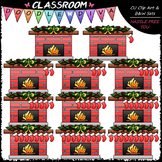 (0-10) Counting Christmas Stockings Clip Art - Sequence & 