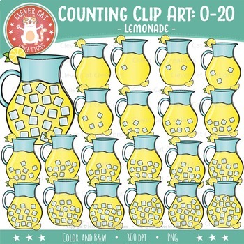 Preview of Counting Clip Art 0-20: Lemonade