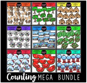 Preview of Counting Clip Art Mega Bundle  {Educlips Clipart}
