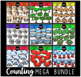 Counting Clip Art Mega Bundle  {Educlips Clipart}