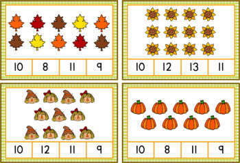 Counting Clip Cards (1-20): Autumn by Miss G's Classroom Bits | TPT