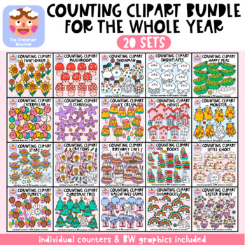 Preview of Counting Clipart For The Whole Year Bundle
