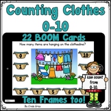 Counting Clothes on a Clothesline 0-10 ~ BOOM Cards ~ Dist