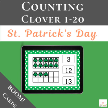 Preview of Counting Clover 1-20 with Boom Cards™ | St. Patrick's Day | Digital