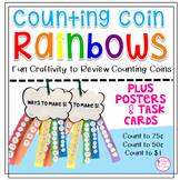 Counting Coin Rainbow Craftivity Plus Posters and Task Cards