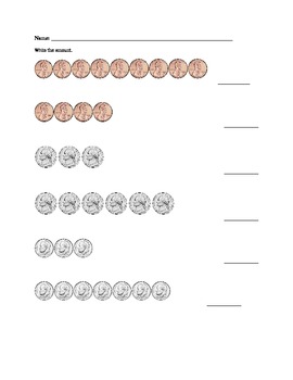 Counting Coins by Lindsey Melocheck | Teachers Pay Teachers