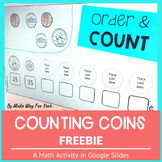 Counting Coins 2nd Grade Digital | Money Task Cards in Goo